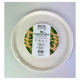 Bagasse Pizza Plates 32.5cm 50Pcs  Adomoo